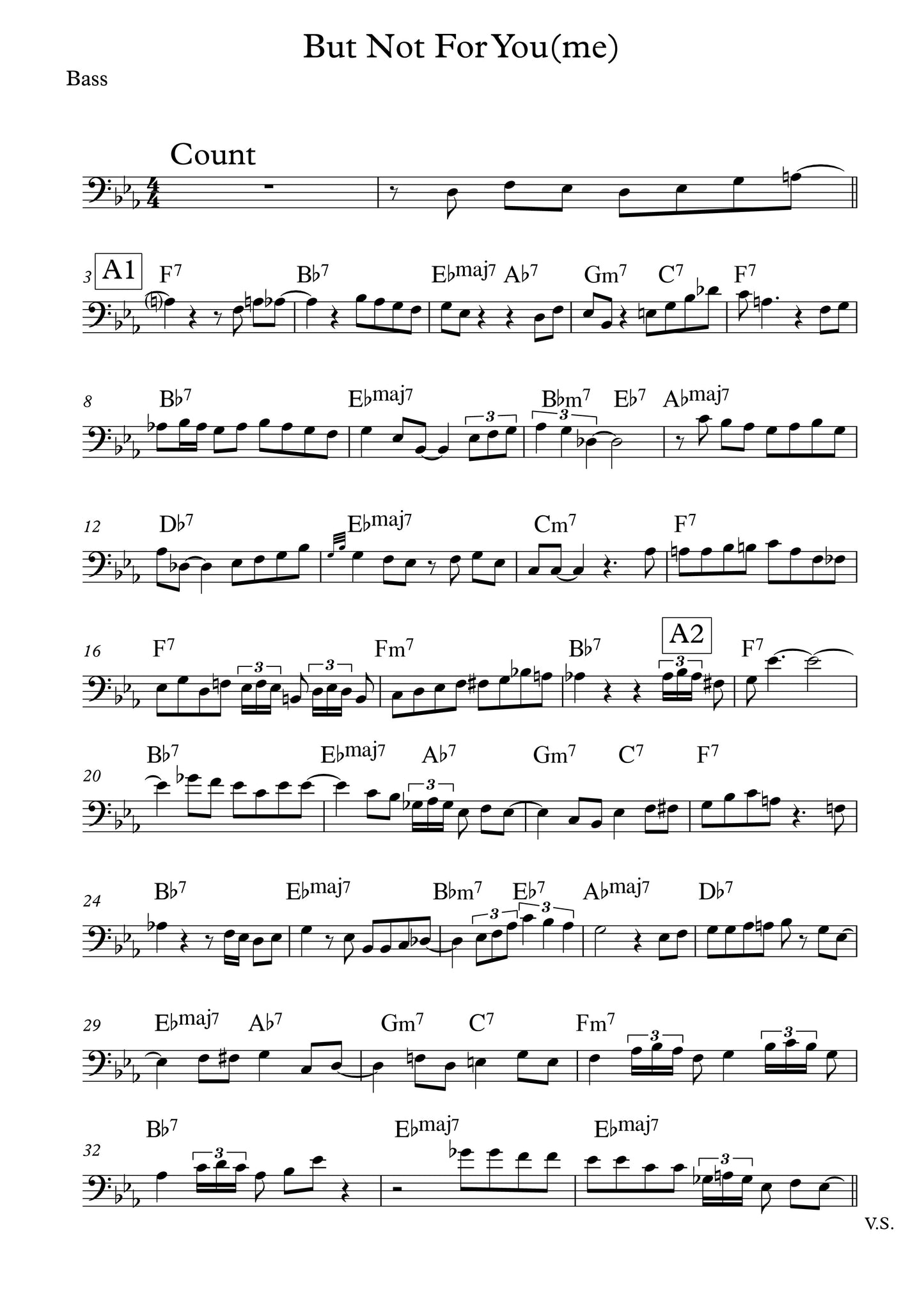 BUT NOT FOR YOU (me) - Solo Transcription