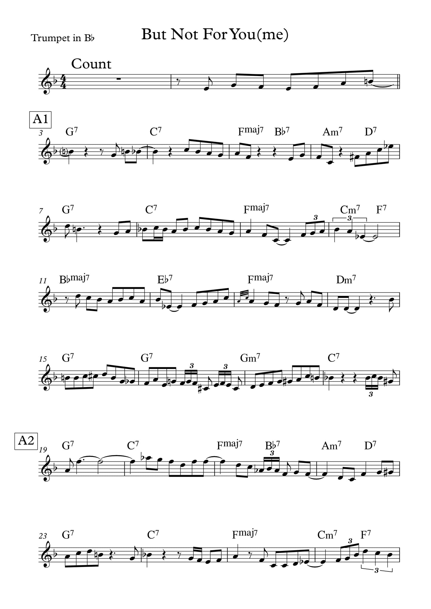 BUT NOT FOR YOU (me) - Solo Transcription